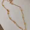 Elegant Ladies' Sweater Chain: 18K Gold & Titanium Steel Nose Necklace, Colorfast and Luxurious Accessory