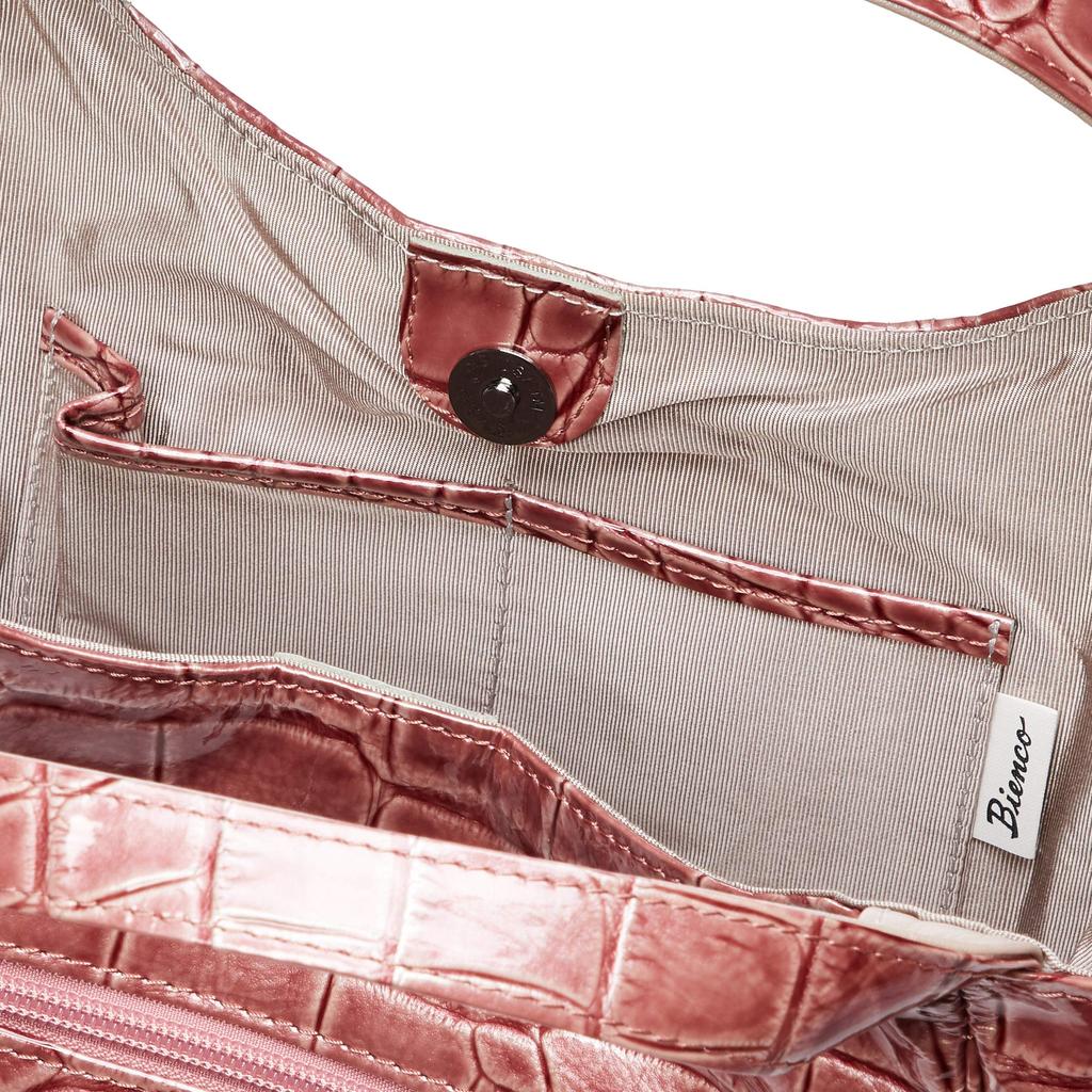 Cowhide Enamel Croco Embossed Bag Cowhide Enamel Croco Embossed Handbag Tote Made In Japan Genuine Leather Elegant Going Out Party Formal Red Red Pink