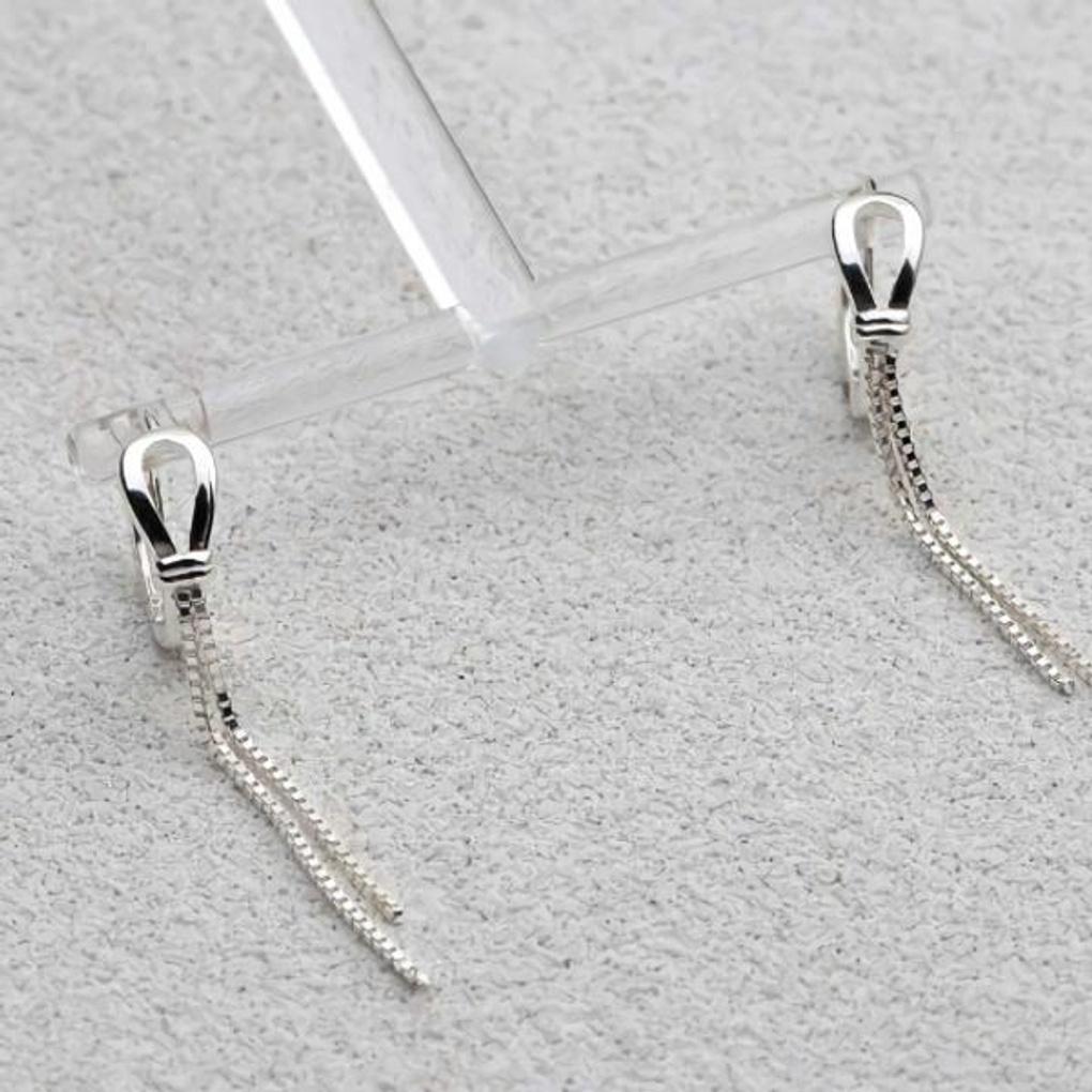 Women's Accessories Double-Line Knot One-Touch Earrings