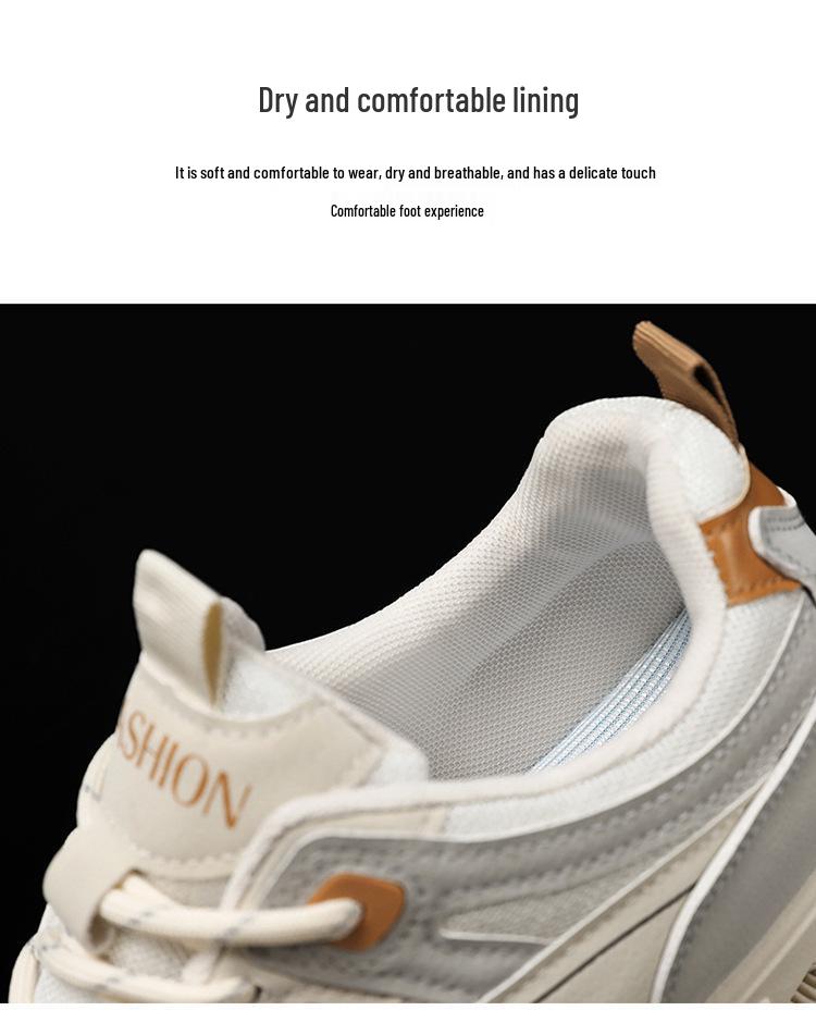 Men's Summer Korean-Style Mesh Sneakers: Breathable, Trendy, Versatile, and Thick-Soled Casual Dad Sports Shoes.