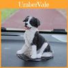 Border Collie Resin Car Decor With Handpainted Finish For Animal Enthusiasts