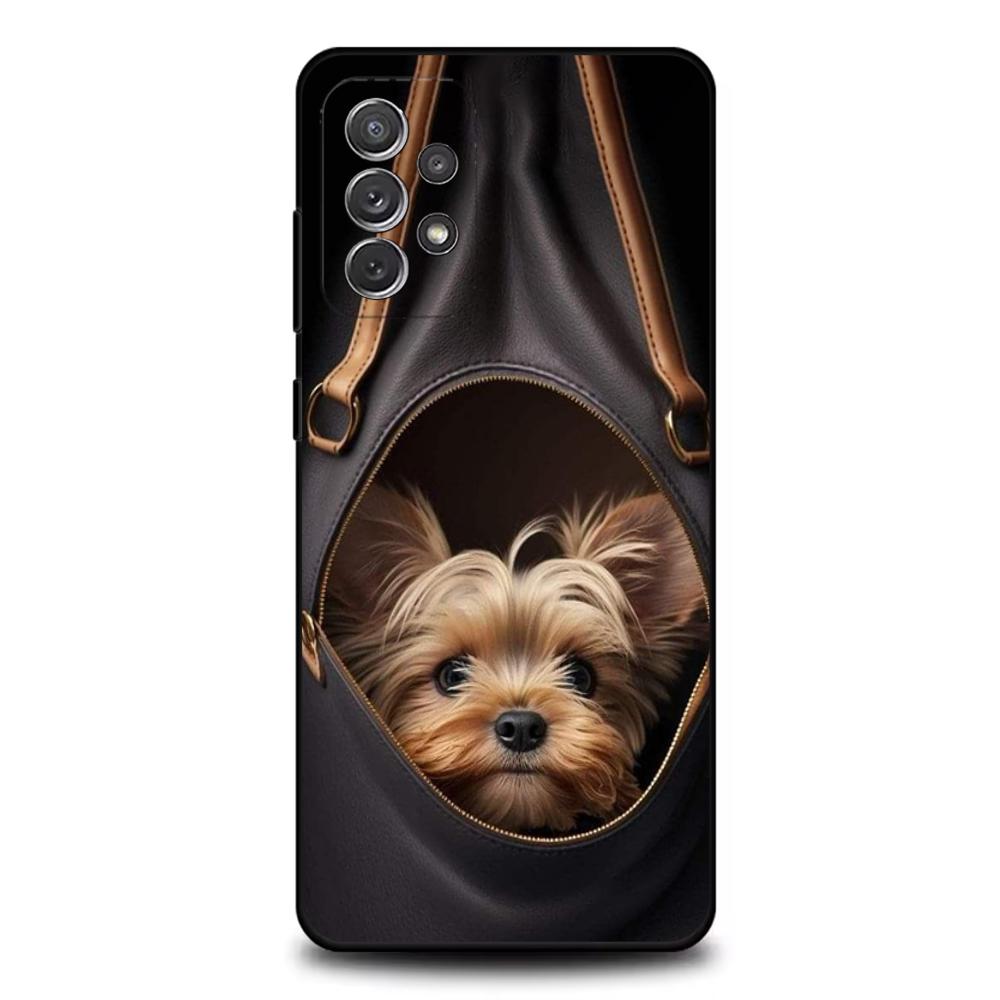 Yorkshire Terrier Dog Phone Case For Samsung S25,S24,S21,S22,S23,S30,Ultra,S20,Plus,Fe,Lite,Note,10,9,5G Black Cover Samsung S205G