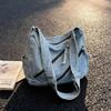 Vintage Duża Pojemność Torba Tote Denim Damska Torba Crossbody Torba na Ramię Komutacyjna