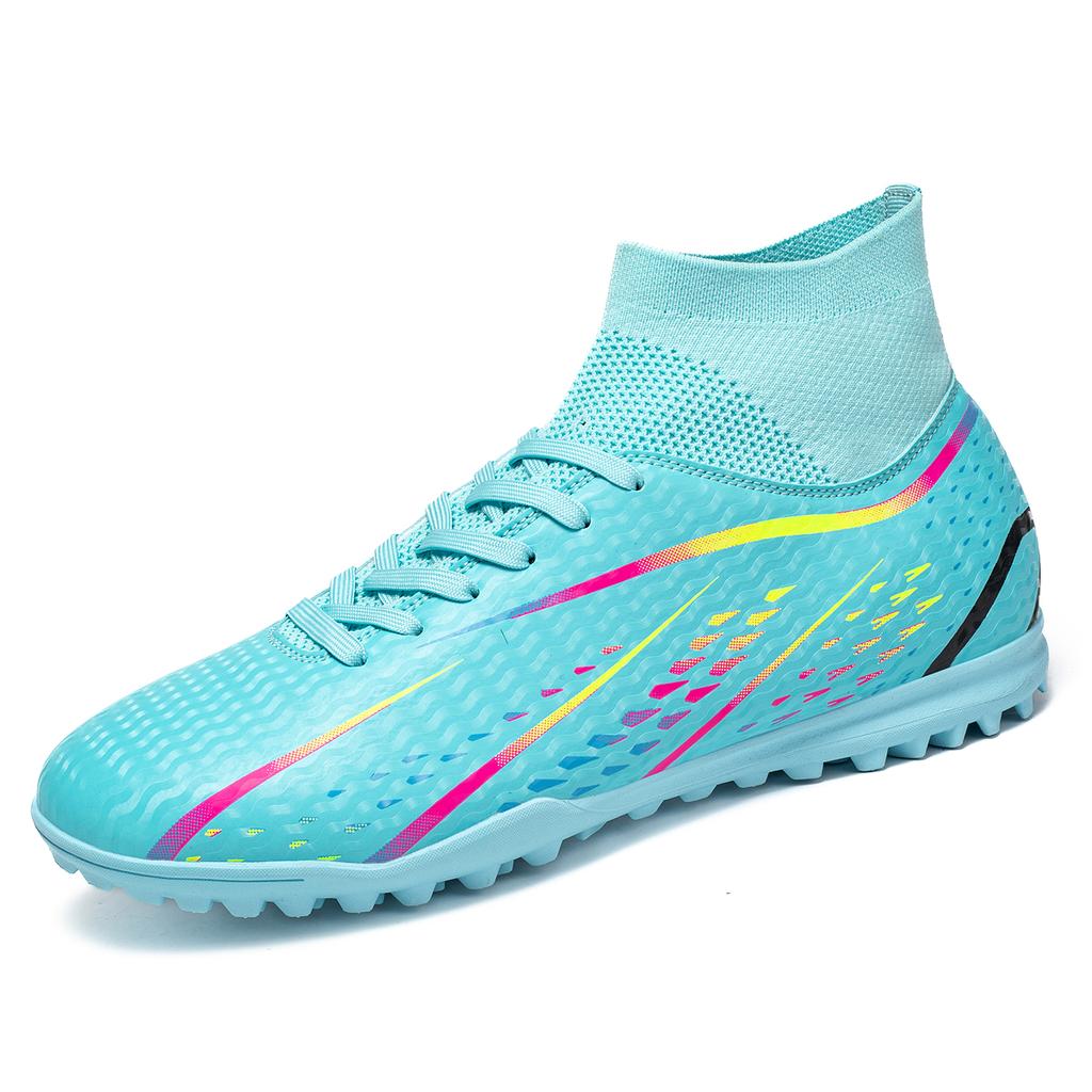 2025 New Professional Sports Indoor Flat Bottomed Football Shoes Teenagers Non Slip High-Tops Training Shoes Adult Durable Socce