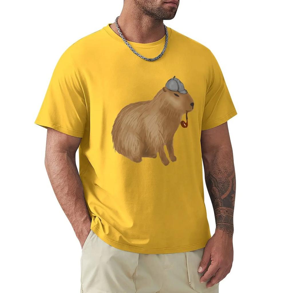 Capybara Baseballkappe Sherlock Capybara Klassische Trucker-Mütze Sommermann Outdoor-Sport-Print Baseballkappen