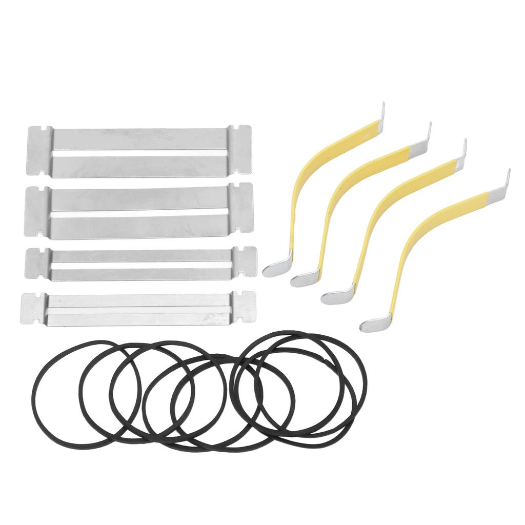 Metall gripebrettbeskyttere gitarstrengspreder gummistrikk for dressing og polering av bånd