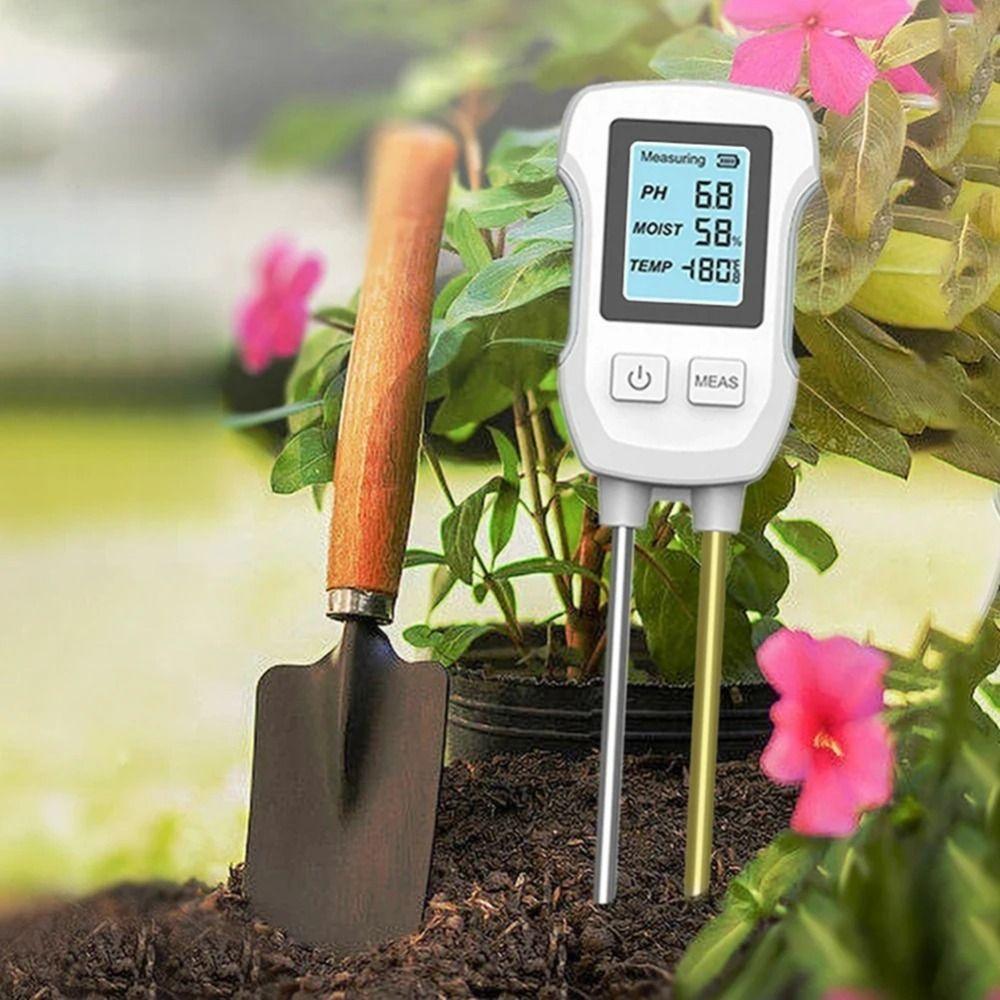3 in 1 PH/Moisture/Temperature Meter LCD Screen Soil  Humidity Detector  For Garden Lawn Farming