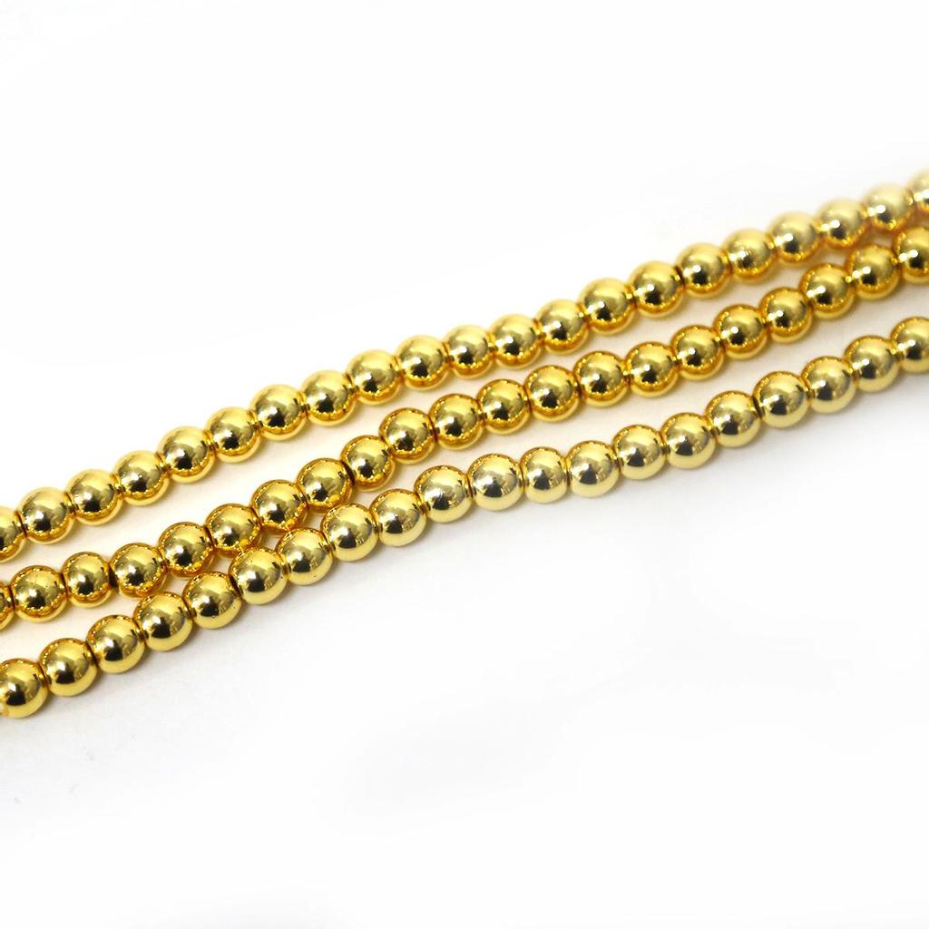 Hematite Beads Natural Stone Loose Beads For Jewelry Making Ball Bracelets DIY Accessories