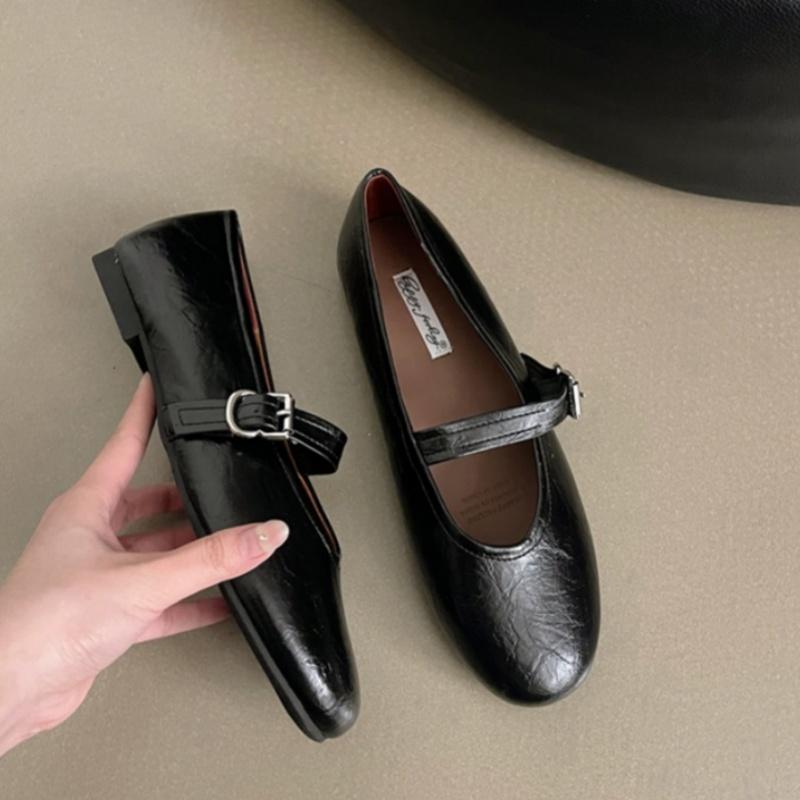 

Мода Bailamos 2025 Весна Бренд Женские Балетки Мягкая Кожа Элегантные Туфли-Лодочки Круглый Носок Неглубокие Слипоны Женские Повседневные Балетки 40 чёрный