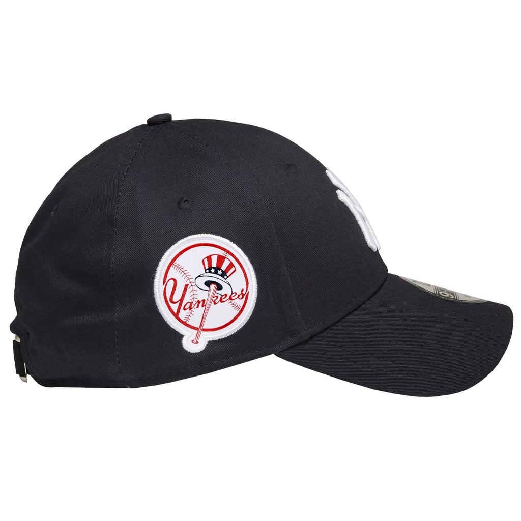 New Era 9FORTY New York Yankees-Kappe mit Team-Seitenaufnäher, marineblaue Herrenkappe