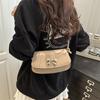 Solid Color 2025 Summer New Fashion Niche Design Shoulder Bag Casual Versatile Foreign Style Bow Messenger Bag