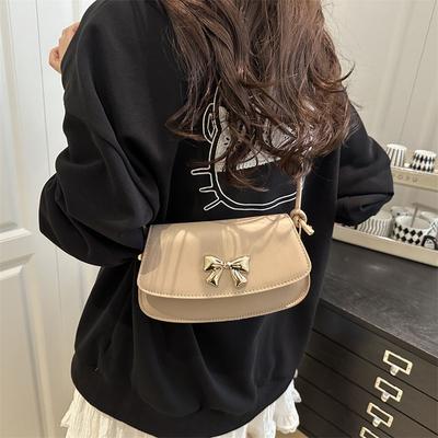 Einfarbig Sommer 2025 Neue Mode Nischen-Design Schultertasche Lässig Vielseitig Ausländischer Stil Schleife Umhängetasche