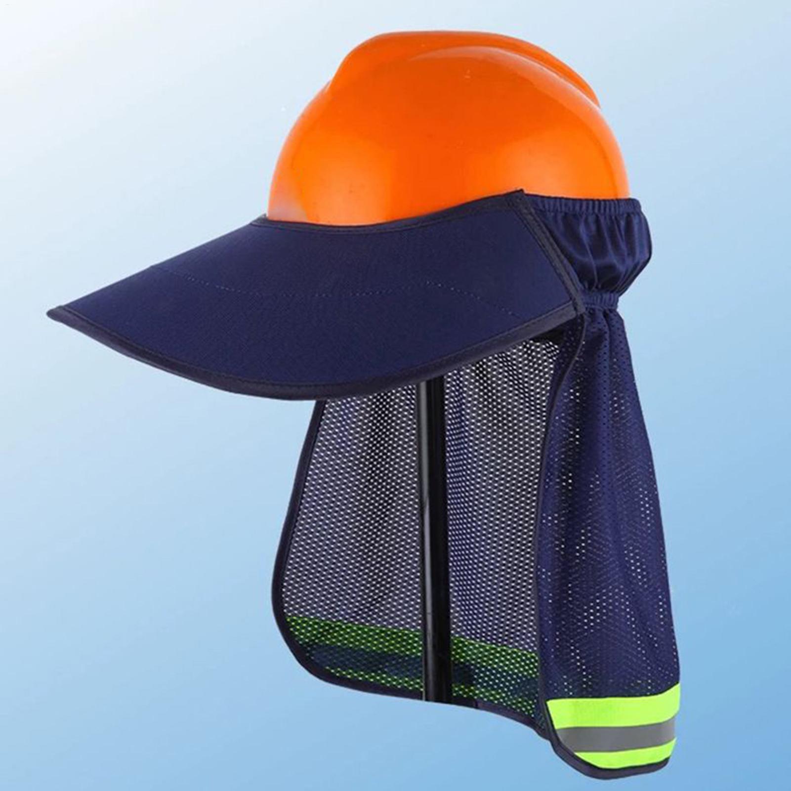 ard Hat Shade Sun Visor Neck Shade Reflective Strip Protective Helmet Attachment For outdoor Working Construction Sites Men