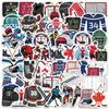 50 Waterproof Hockey Graffiti Stickers for Bottles & Phones