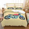 Cool Motorcycle Rider Duvet Cover Set,Extreme Sport Autocycle Comforter Cover With Pillowcase Graffiti Microfiber Quilt Cover