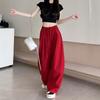 Scimitar pants women's summer thin new high waist loose drape straight wide leg pants casual long pants