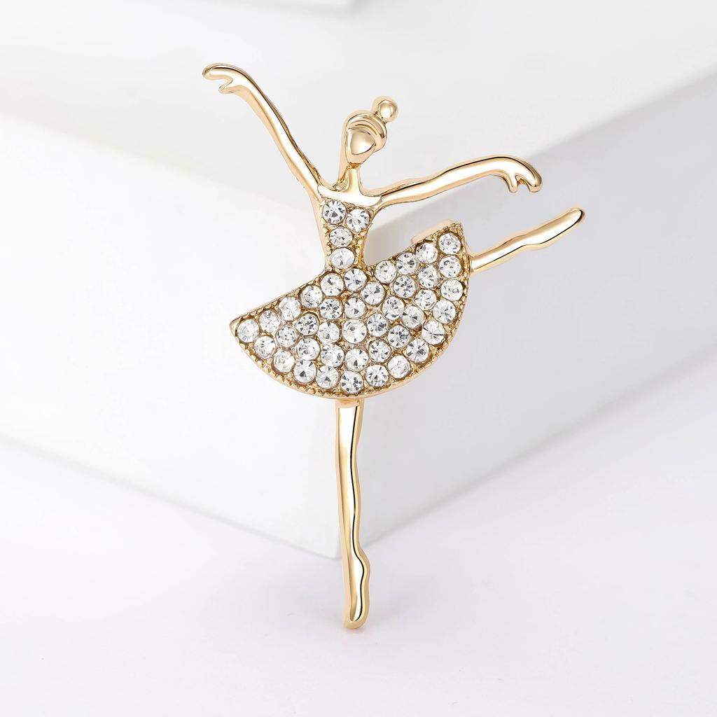 Mode Elegant Tänzerin Brosche Nische Hoher Sinn Strass Anstecknadel Damen Kleidung Korsage Accessoires