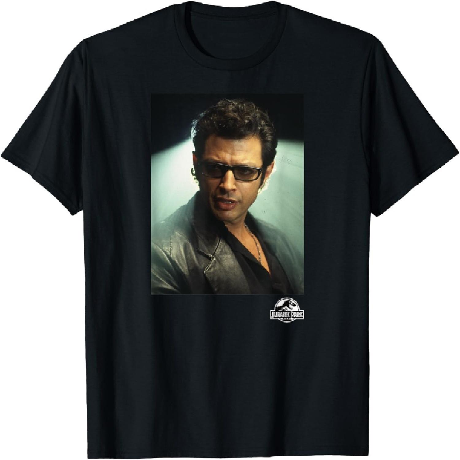 Jurassic Park Ian Malcolm Head Shot Photo T-Shirt S