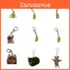Quirky Banana Cat Keyring Adorable Acrylic Keychain For Cat Lovers 3.5cm Height