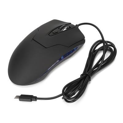 Blue Backlit Gaming Mouse Type-C Wired Computer Mouse 6-Button Optical Mouse  Gaming