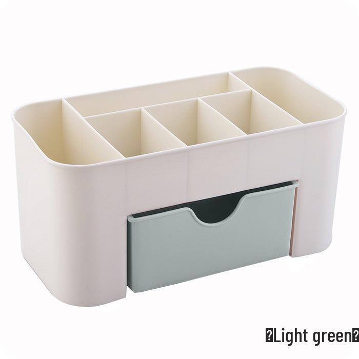 Cosmetic Organizer with Drawer - Makeup Brush Holder and Skincare Compartment Vanity Case