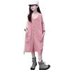 Ärmellose Baumwoll-Leinen-Overalls für Mädchen - Trendiger Koreanischer Stil Weite Beinshorts für den Sommer