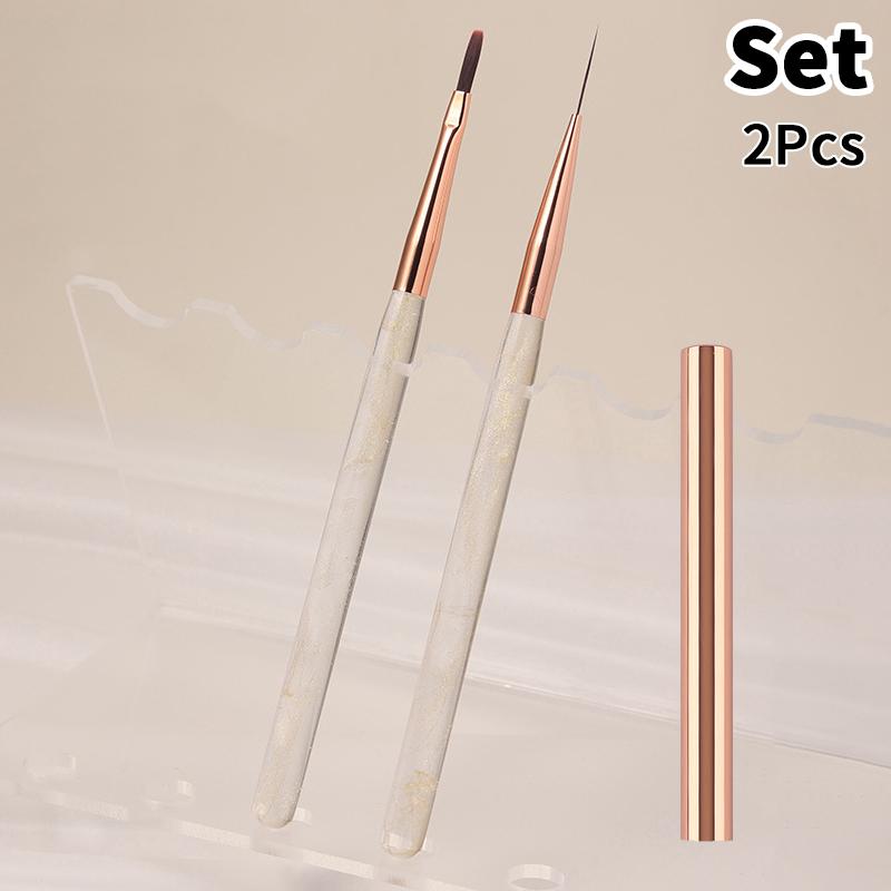 1/2PCS French Plaid Nail Art Brushes Set Line Grid Pattern Drawing Pen For DIY UV Gel Extension Painting Supplies DIY Design