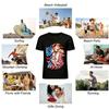 Patriotic Mother Baby USA Flag Graphic Tee Shirt Pure cotton T-shirt
