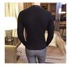 2026 Men's Striped Slim-Fit Knitwear: Autumn/Winter Long-Sleeved Half-High Neck Base Layer