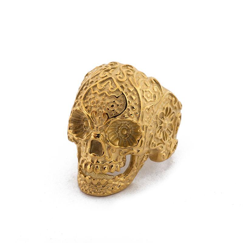 Halloween Skull Ring for Men Hip-hop Retro Exaggerated Ring