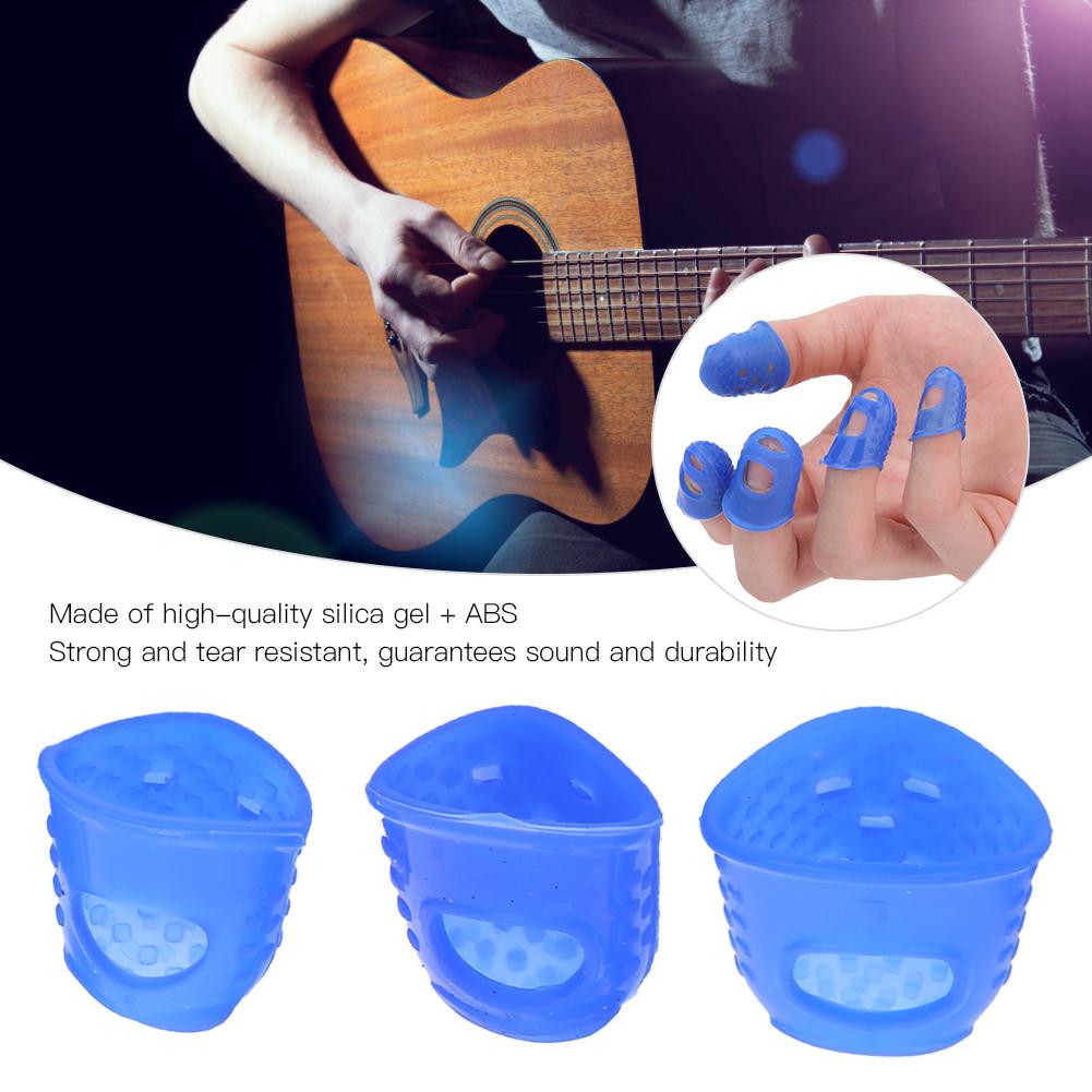12Pcs Guitar Finger   Cover Silicone Fingertip Guards  or String Instrument Accessory