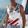America Flag Tank Tops For Man Simple Colorful Pattern Tees Summer Casual Vest Sports Street Tank Top