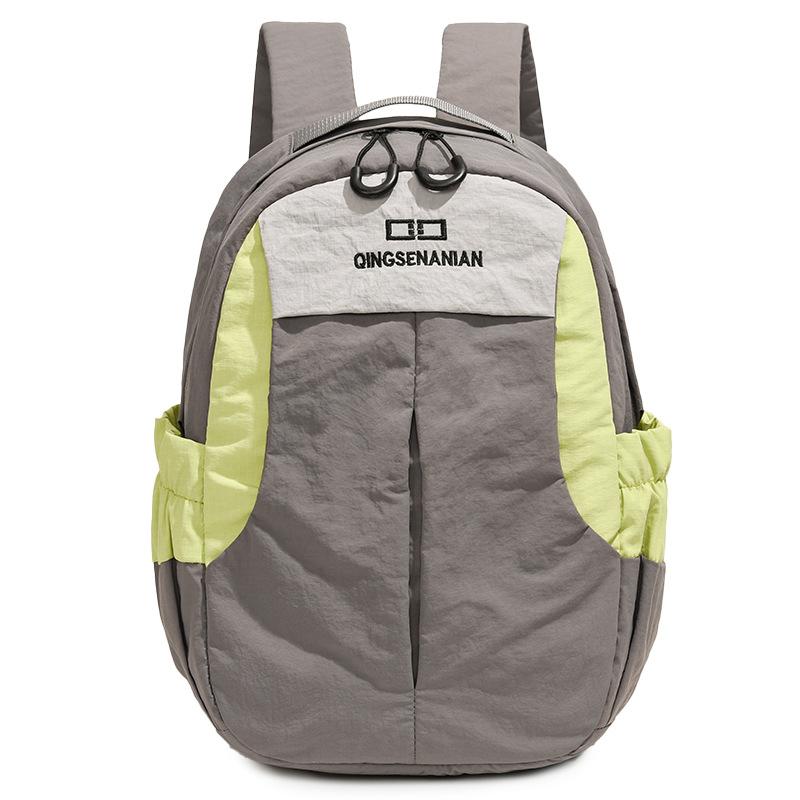 Schoolbag college backpack new outdoor leisure backpack simple color matching travel lightweight mountaineering backpack