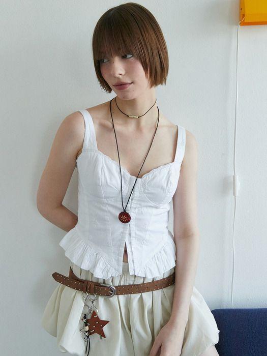 Apple Pie Order Starry Stud Leather Keyring.(3color)