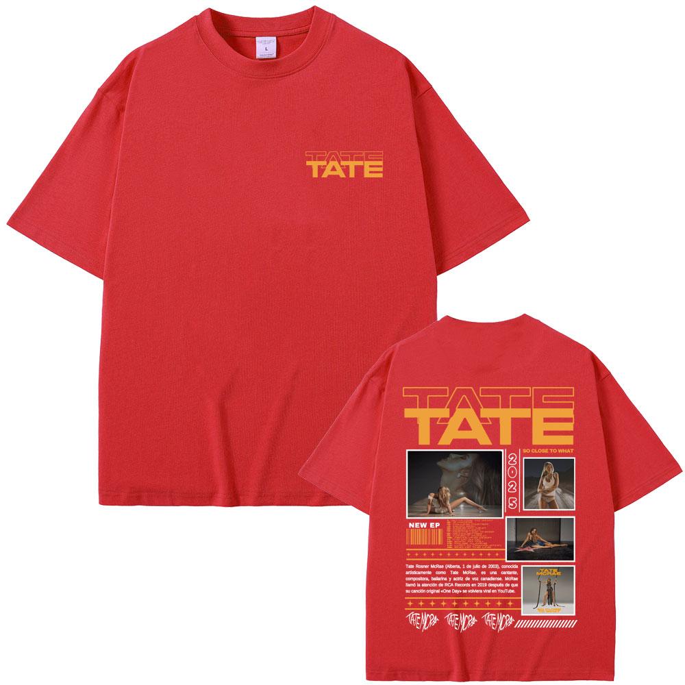 

Tate Mcrae Music Album T-shirts So Close To What Miss Possessive World Tour 2025 T-shirt Men Women Fashion Casual T Shirts Tops S