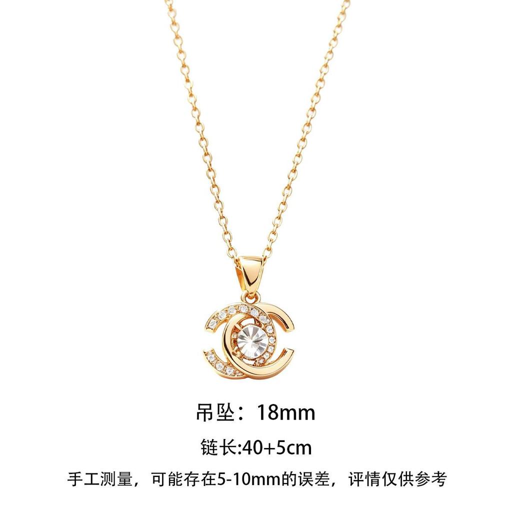 Korean Simple Necklace Women's Internet Celebrity Daily Letter Small Fragrance Warm Atmosphere Temperament Versatile Clavicle Chain