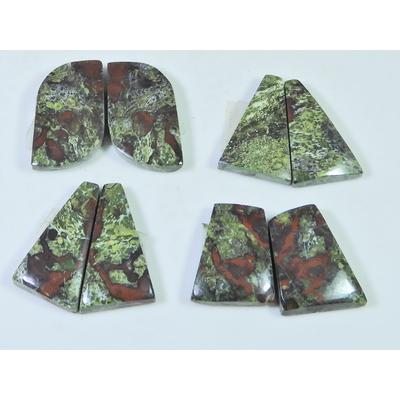 22-23 MM Natural Dragon Jasper Matched Pair Fancy Loose Gemstone 4 Pair Lot C-1006