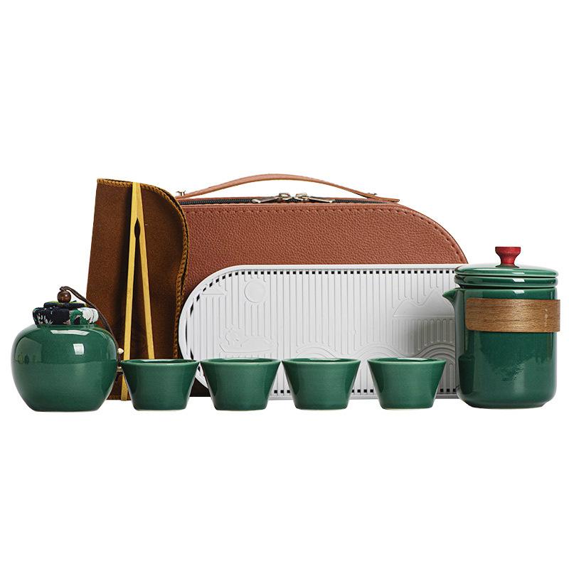 Business opening commendation Car travel Ge kiln tea ware Send customers a gift Annual meeting activities
