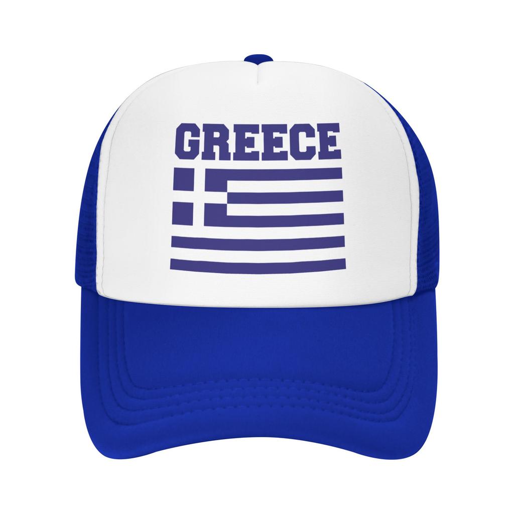 Greece Greek Trucker Cap Baseball Hat for Men Women Teens Suitable for All Seasons Mens Dad Hats Mesh Snapback