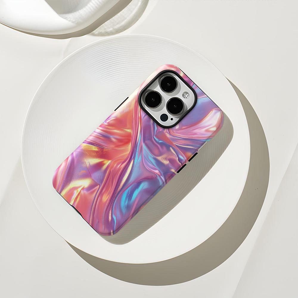 Foreign Trade Explosion Three-dimensional Color Abstract Iphone12 Glossy Mobile Phone Case Apple 17 Anti-drop Film Case 16pm