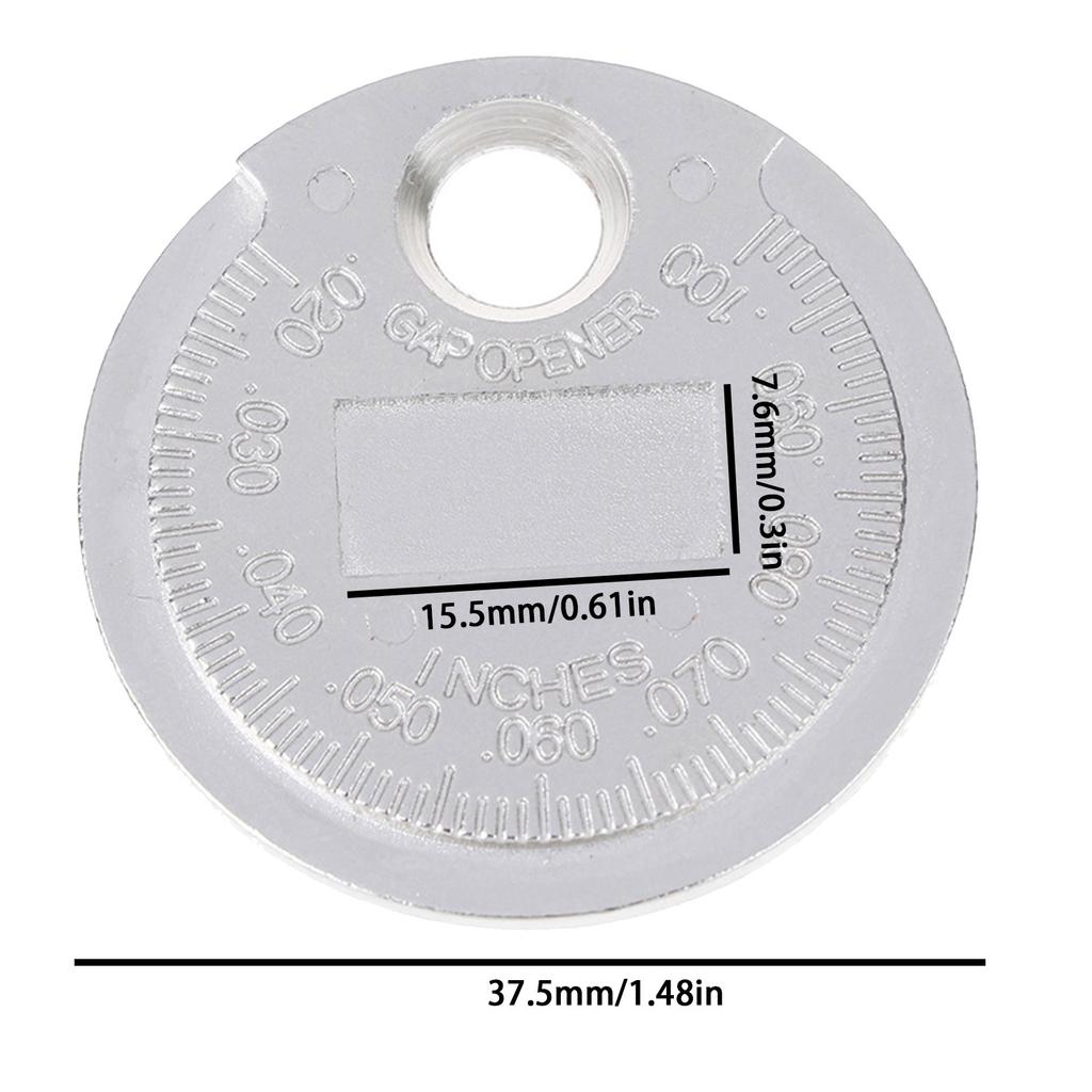 Spark Plug Gapper Ignition Spark Plug Gap Gauge Tool Caliber Measuring Tool Currency-Type 0.6-2.4mm Range Spark Plug Gage Gap
