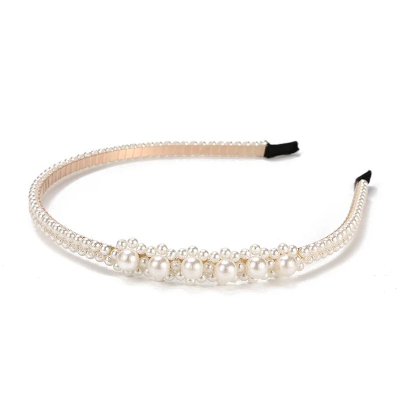 Neues Perlen-Haarband Damenmode Einfaches Rutschfestes Stirnband Elastisches Make-up Waschgesicht Reif Haarband Mädchen Haarschmuck