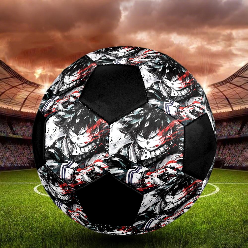 Soccer Ball Colorful Machine Stitched PVC Size 5 Team Training Competition Ready Durable High-Bounce Cool Sports Gift