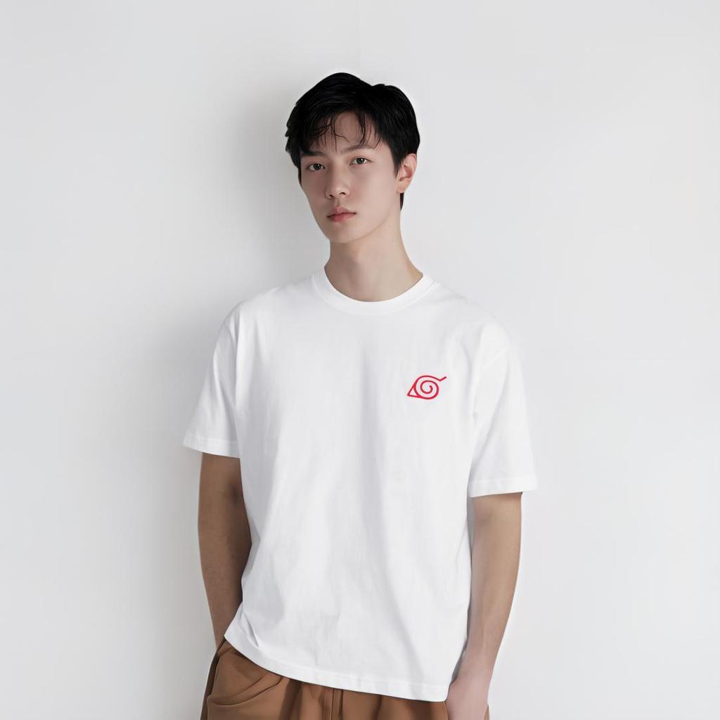 UNIQLO X Naruto Collaboration SS23 Graphic Print Loose Fit T-Shirt Unisex Tops White 465224-00
