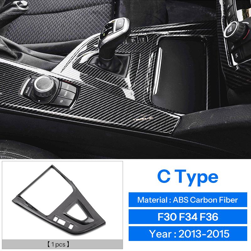 Accessories for BMW 3.4 Series F30 F31 F34 F36 3GT 320i ABS carbon fiber car center console cover armrest box decorative cover
