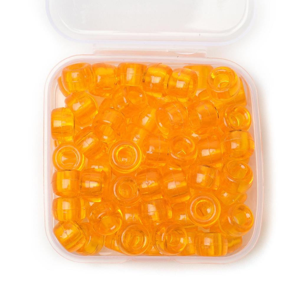 80 peças/caixa 6x9mm Contas de pônei coloridas a granel Contas espaçadoras soltas para fazer acessórios de joias Artesanato faça você mesmo