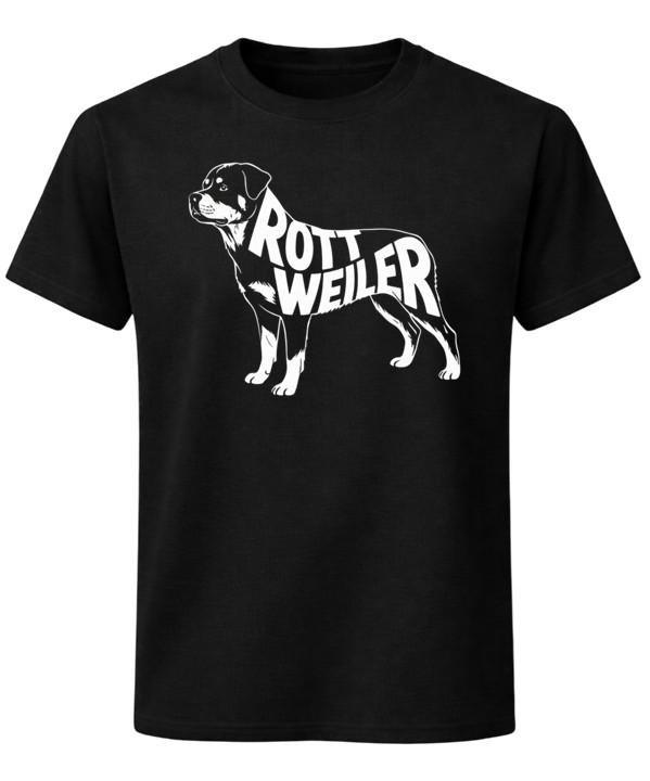 

Rottweiler Dog Silhouette Breed Lover T-Shirt Canine Graphic Unisex Tee S разноцветный