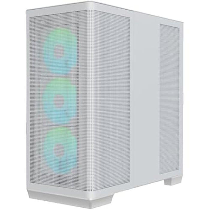 Boîtier PC - APNX - GEH Midi APNX C1-R-WT-V1 - Blanc - MicroATX/MiniITX - Refroidissement efficace