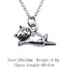 Vintage Animal Pendant Necklace Cat Animal Charm Necklaces Forest Ocean Western Jewelry Gift For Making DIY
