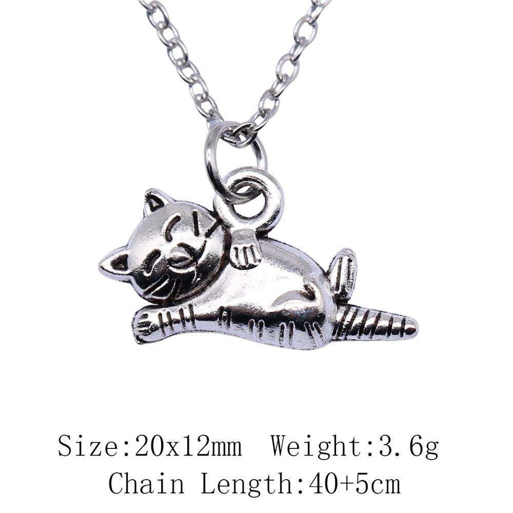 Vintage Animal Pendant Necklace Cat Animal Charm Necklaces Forest Ocean Western Jewelry Gift For Making DIY